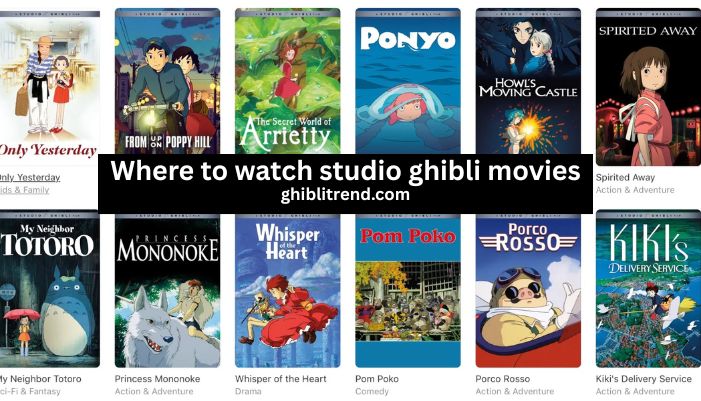where to watch studio ghibli movies