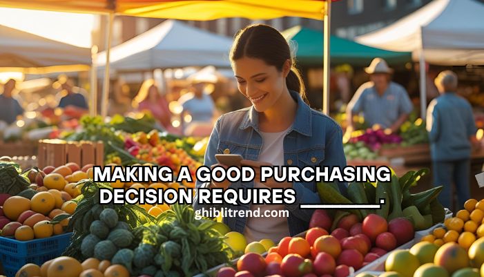 making a good purchasing decision requires __________.